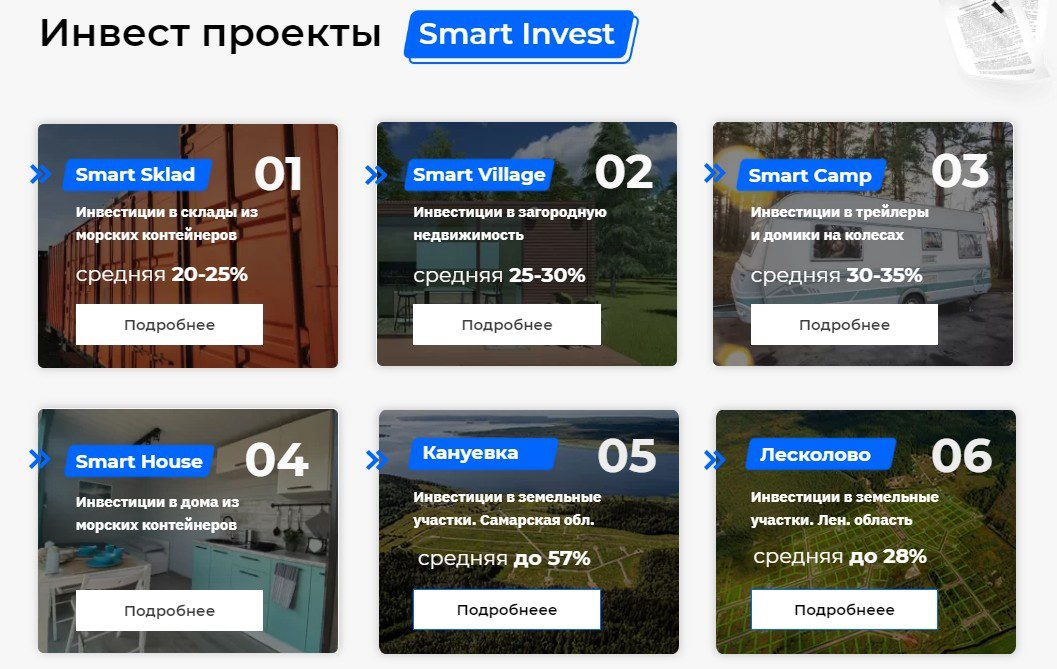 Инвестиционные проекты Смарт Инвест