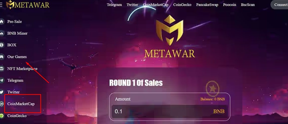 Metawar token сайт