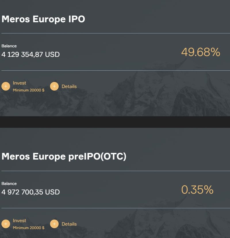 Meros Equity вклады