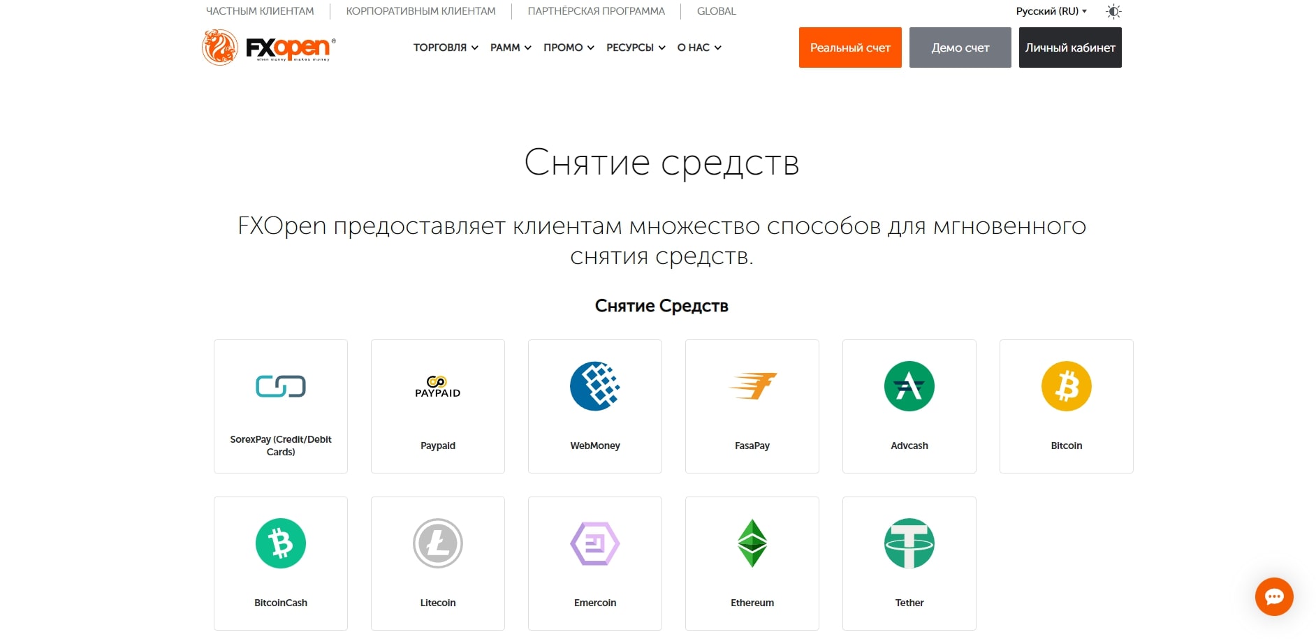 Fxopen вывод