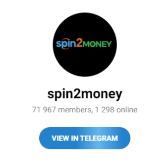 Spin2money телеграмм