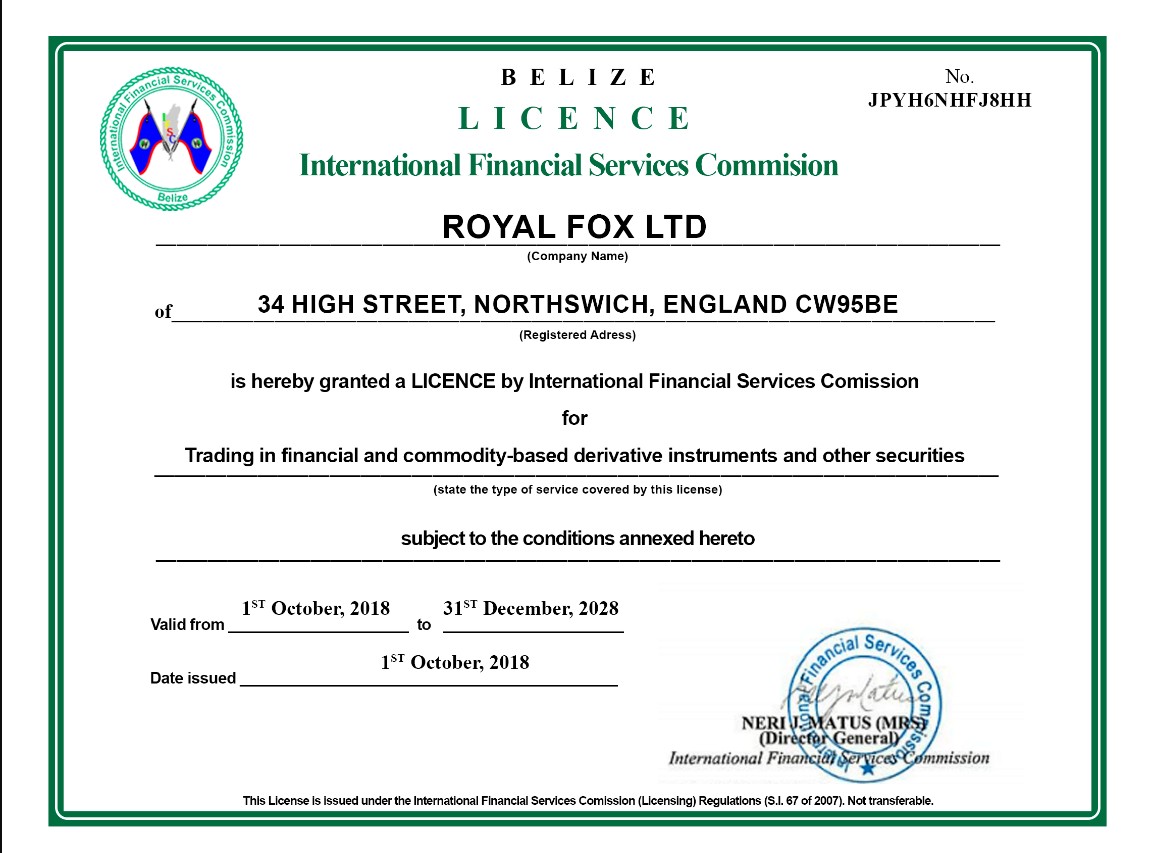 Royal Forex лицензия