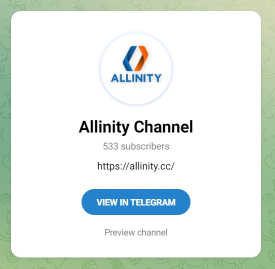 Allinity телеграм