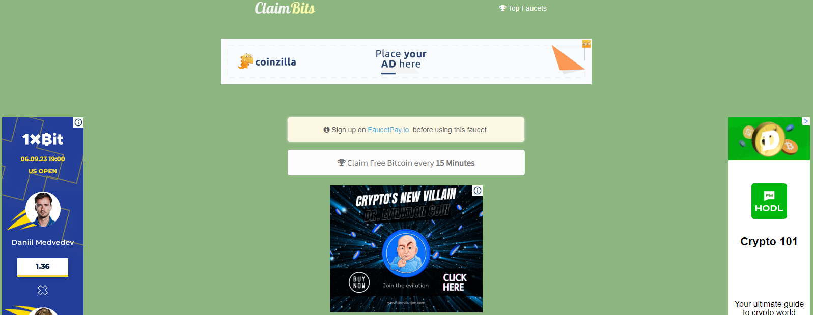 Сайт ClaimBits