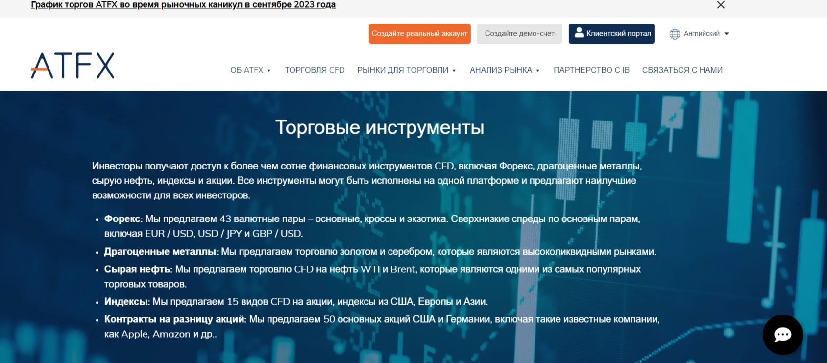 Atfx инструменты