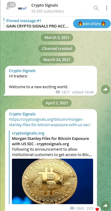 Cryptosignals.org телеграм