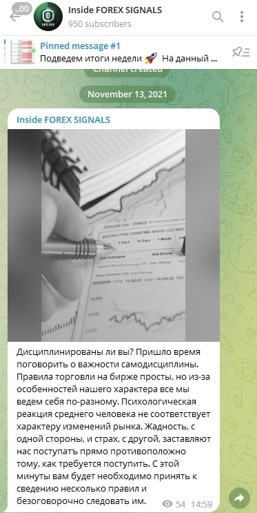 Inside Forex Signals телеграм 2