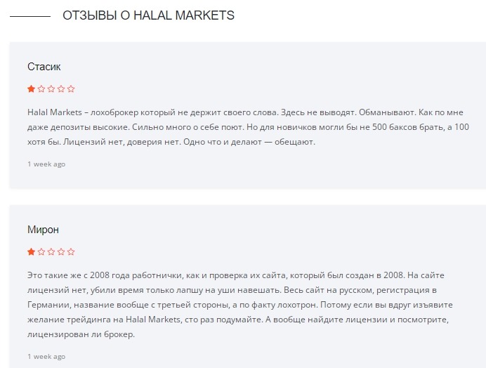 Отзывы о проекте Halal markets group