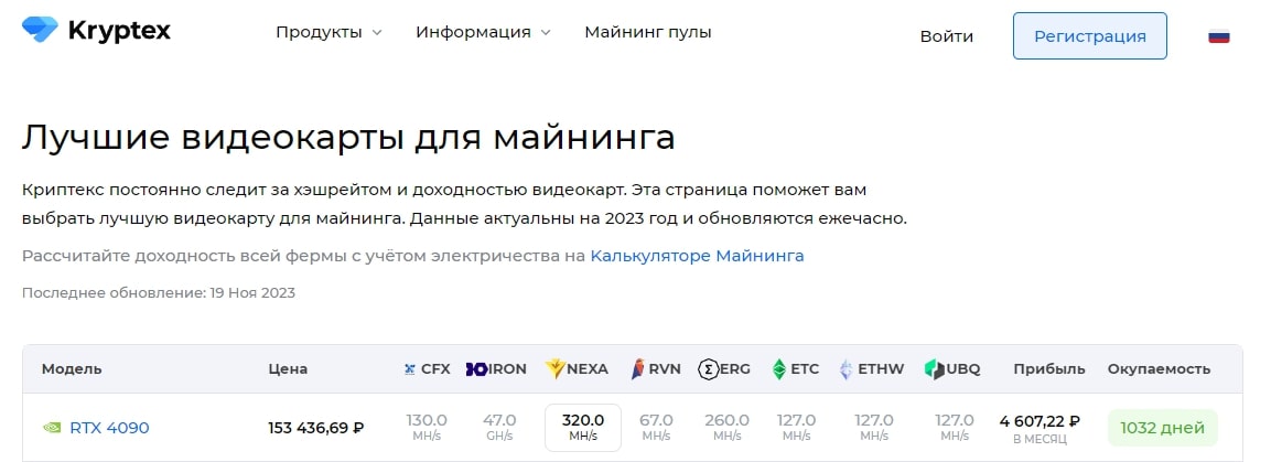 Kryptex сайт инфа