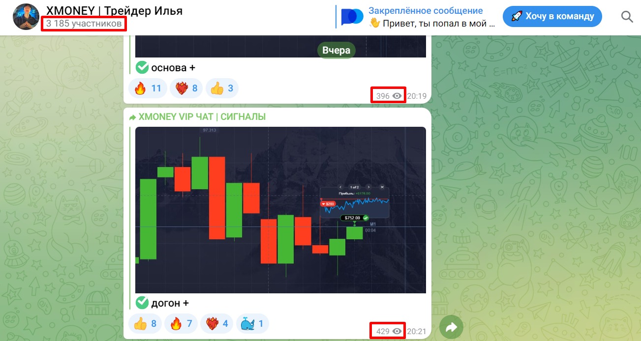 Телеграмм XMoney трейдер Илья