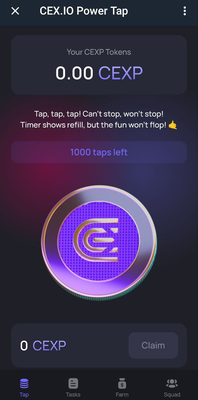 Cex Io Power Tap отзывы и инвестиции в скам — игру Cexio Tap Bot — Платит  или нет ?